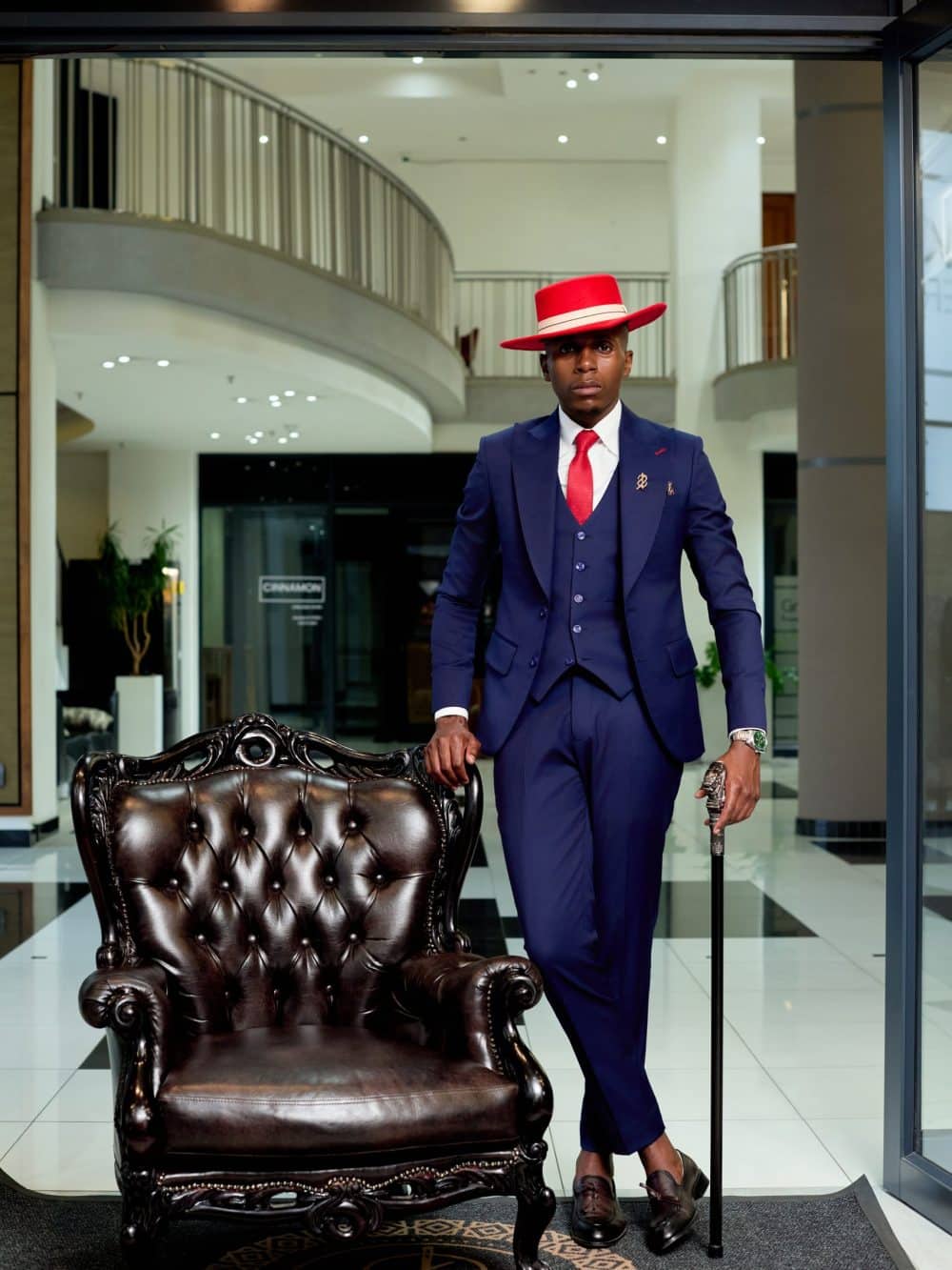 3 Piece  Navy Suit Ensemble