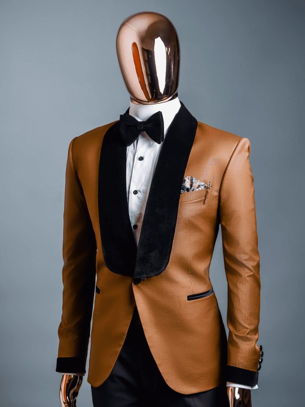 2 Piece Rusty brown Tuxedo Ensemble