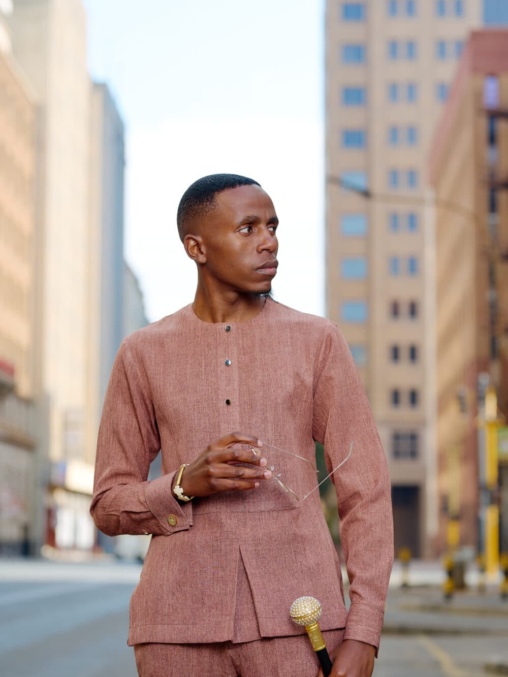 2 Piece Peach Afrikani Ensemble