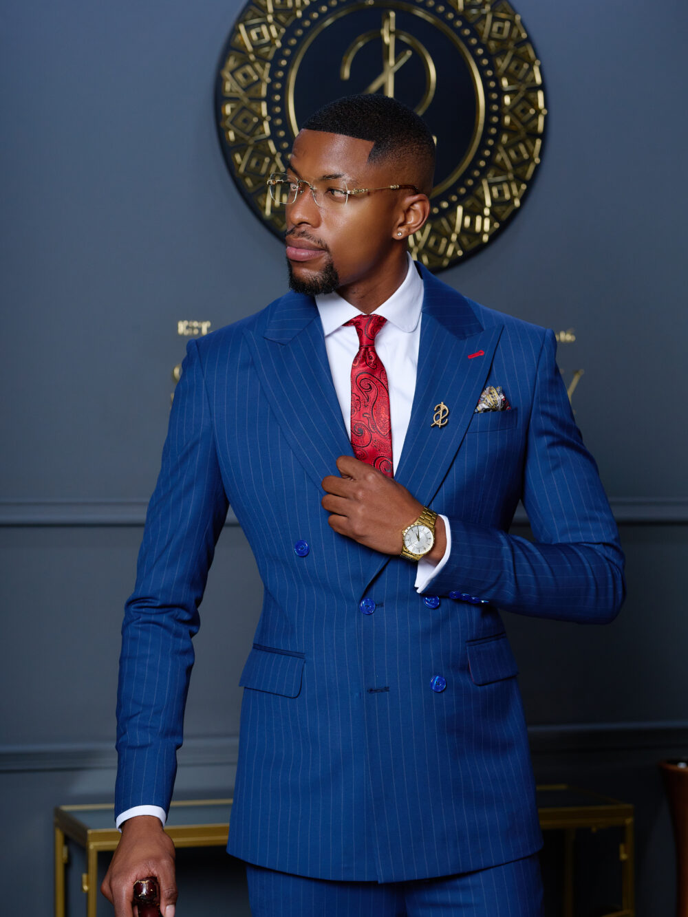 2 Piece Royal Blue Suit Ensemble